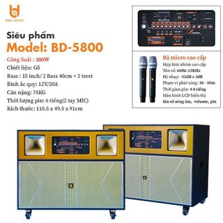 Loa Kéo Bình Best Sound BD-5800 Cao Cấp