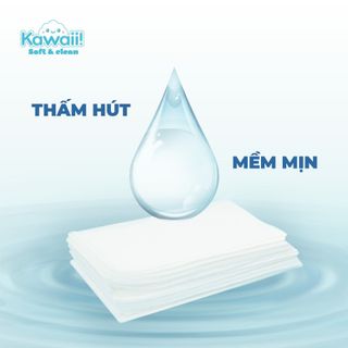 Khăn tẩy trang Kawaii dạng hộp trắng 100 tờ khổ 13x18 - Dùng lau khô, lau ướt - khăn đắp toner