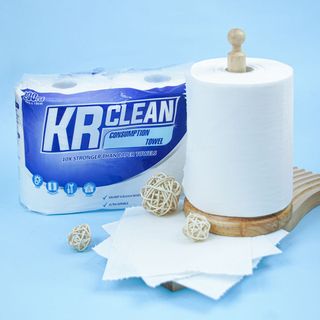 Khăn Vải Đa Năng KRCLEAN Cho Mẹ & Bé 200 tờ/cuộn, khổ 15x15 - Vải Alex siêu mềm mịn, tốt cho