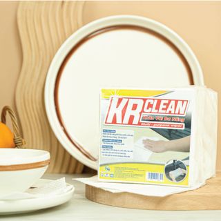 Khăn vải KRCLEAN khăn lau đa năng, lau bếp, lau tủ bàn ghế, giặt lại được - Khổ 25x25 (50 tờ)- Napkin vàng