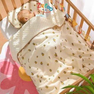 ZELOO- Chăn Muslin Hạt Đậu Họa Tiết Cao Cấp