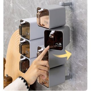 Kệ gia vị 4 ngăn treo tường