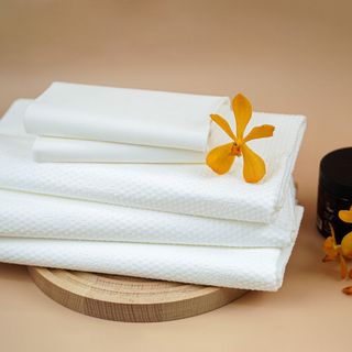 Khăn Tắm tiệt trùng dùng 1 lần Kawaii 50x100 Xanh/Trắng - Túi 3 khăn, thích hợp cho du lịch, dã ngoại