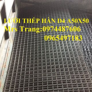 Lưới thép hàn D4 ô 50x50 dạng tấm có sẵn. Nhận sản xuất theo kích thước yêu cầu