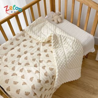 Zeloo- Chăn Xô Muslin Trần Bông Hạt Đậu Cao Cấp