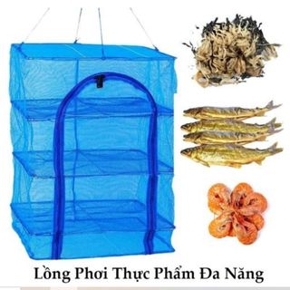 LỒNG LƯỚI PHƠI THỰC PHẨM KHÔ 4 TẦNG