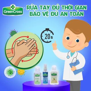 Combo 6 Chai Nước rửa tay khô Green Cross TOTAL PROTECT 100ml diệt khuẩn 99.9% bảo vệ sức khỏe