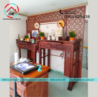 35 Mẫu vách ngăn cnc phòng thờ, phòng khách thông dụng