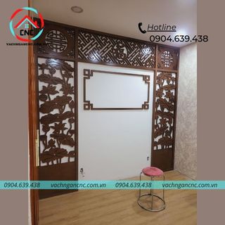 35 Mẫu vách ngăn cnc phòng thờ, phòng khách thông dụng