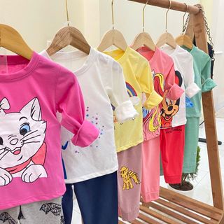 Bộ thu đông dày tay bé gái