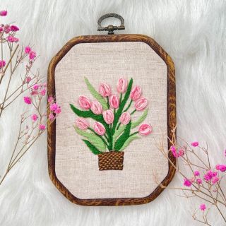 Tranh Vải Chỉ Thêu 3D Thủ Công Châu Âu Độc Đáo, Đầy Sáng Tạo, Thích Hợp Làm Quà Tặng Cao Cấp ( Phù Hợp Mô Hình Kinh Doanh Handmade ) Hàng, Giá Tận Xưởng.