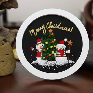 Bộ Quà Tặng Tranh Khung Thêu Chỉ NOEL Giáng Sinh Thủ công Handmade Sáng Tạo, Đầy Ý Nghĩa  ( phù hợp kinh doanh mô hình Thủ Công ) phụ kiện thêu đi kèm. ( Hàng, Giá Tận xưởng )
