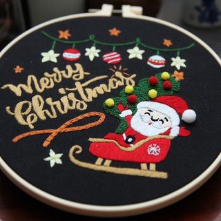 Bộ Quà Tặng Tranh Khung Thêu Chỉ NOEL Giáng Sinh Thủ công Handmade Sáng Tạo, Đầy Ý Nghĩa  ( phù hợp kinh doanh mô hình Thủ Công ) phụ kiện thêu đi kèm. ( Hàng, Giá Tận xưởng )