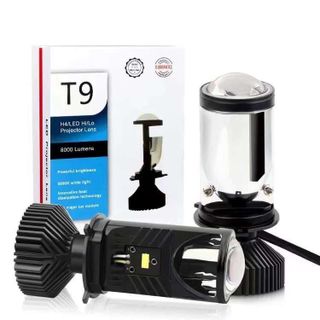 Đèn pha led bi cầu mini T9 siêu sáng chống chói ánh sáng cắt xanh