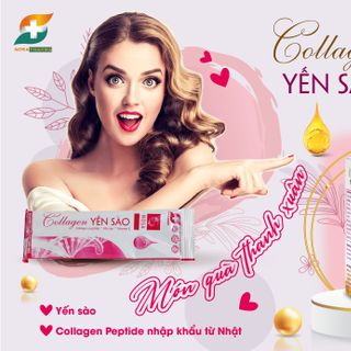 Collagen yến sào Nosa bổ sung collagen chống lão hóa da, giảm nguy cơ lão hóa da, giúp da sáng mịn