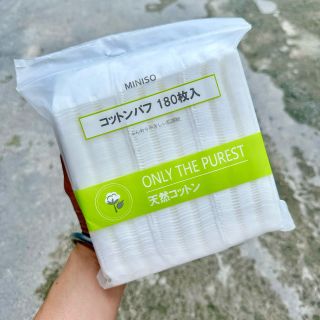 Bông tẩy trang Miniso bịch 180 miếng loại dày