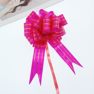 Nơ rút tú cầu 3 sọc vàng cánh 3cm xấp 10 cái