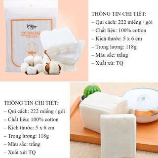 Bông mèo tẩy trang bịch 222 miếng