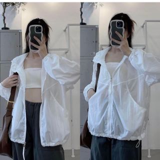 Khoác dù nhăn , dù trượt nước unisex
