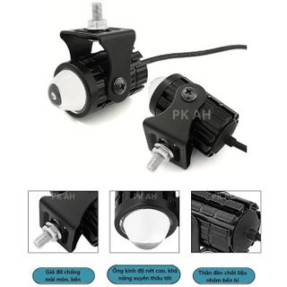 Đèn trợ sáng mini 12W 2 màu vàng, trắng