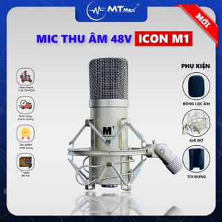 Micro Thu Âm 48V Chính Hãng ICON M1 - Micro LiveStream , Thu Âm Cao Cấp Giá Cực Rẻ, Độ Nhạy Cao, Bắt Âm Tốt, Âm Thanh Sắc Nét Chuẩn Micro Chuyên Nghiệp.