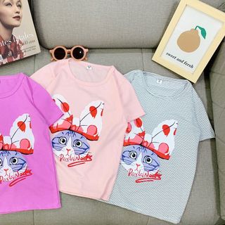 Áo hình con mèo bé gái 2-3 tuổi