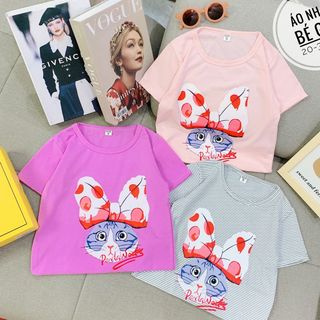 Áo hình con mèo bé gái 2-3 tuổi