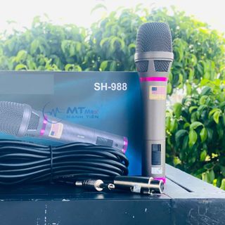 Micro Có Dây SH988 Sang Trọng Bền Bỉ Hát Hay Chất Âm Dày, Tiếng Đầy Đặn Dây Dài 7 Mét