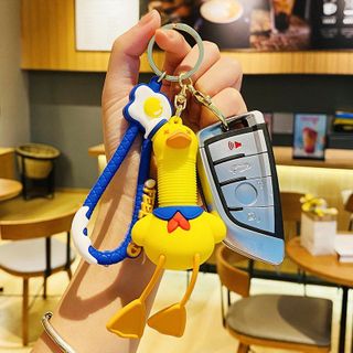 MÓC KHÓA VỊT THỦY THỦ CỔ LÒ XO KÈM DÂY XỊN