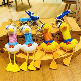 MÓC KHÓA VỊT THỦY THỦ CỔ LÒ XO KÈM DÂY XỊN
