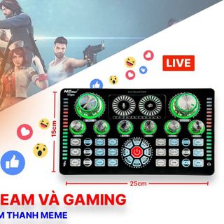 Sound Card MTMAX X7PRO - Thu Âm Livestream Tại Nhà Dễ Dàng, Bluetooth 5.0, Có Nguồn Micro 48V, 12 Hiệu Ứng Âm Thanh, Thay Đổi Giọng Nói, Điều Chỉnh Bass Mid Treble