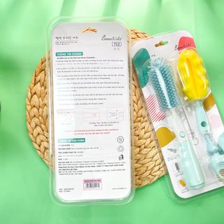 Emma Kids- Bộ Cọ Rửa Bình Sữa Silicon Cao Cấp Cho Bé