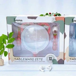 Emma Kids- Bát Ăn Dặm Giữ Nhiệt- Kèm 2 Thìa