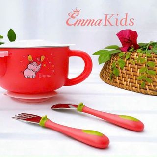 Emma Kids- Bát Ăn Dặm Giữ Nhiệt- Kèm 2 Thìa