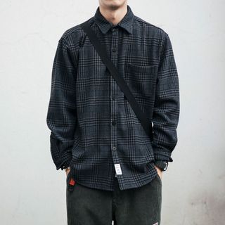 Áo Flannel kẻ sọc caro nỉ, cotton phong cách Hàn Quốc