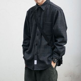 Áo Flannel kẻ sọc caro nỉ, cotton phong cách Hàn Quốc