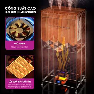 Tủ sấy quần áo CWell chính hãng, bảo hành 6 tháng