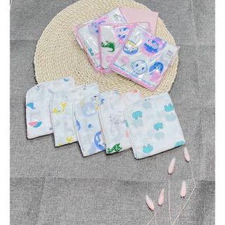 Sét 10 Khăn Sữa Xô Xuất Nhật Họa Tiết 2 Lớp