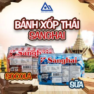 Bánh Xốp phủ kem Sanghai Jumbo ăn vặt vị socola và sữa 307,2g An Gia Sweets & Snacks