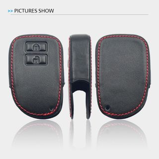 (2 nút) Bao Da Bảo Vệ Chìa Khóa Xe Hơi Toyota Prado Vios Yaris Previa 2 Nút - tặng sdt tránh thất lạc