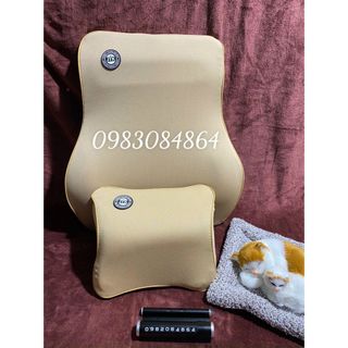 Cả bộ tựa đầu tựa lưng siêu đàn hồi cao cấp - hàng cao su non nguyên khối không mùi