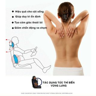 Cả bộ tựa đầu tựa lưng siêu đàn hồi cao cấp - hàng cao su non nguyên khối không mùi