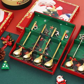Set 4 Muỗng Inox Mẫu Noel (Thùng 180)