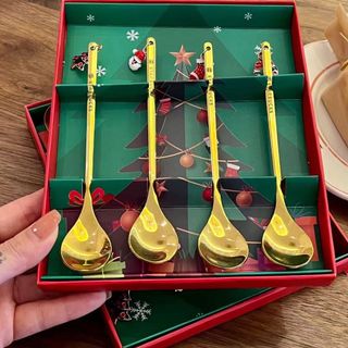 Set 4 Muỗng Inox Mẫu Noel (Thùng 180)