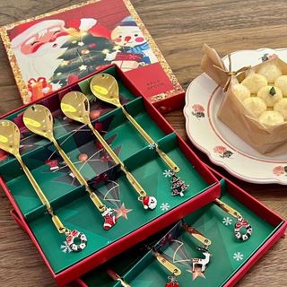 Set 4 Muỗng Inox Mẫu Noel (Thùng 180)