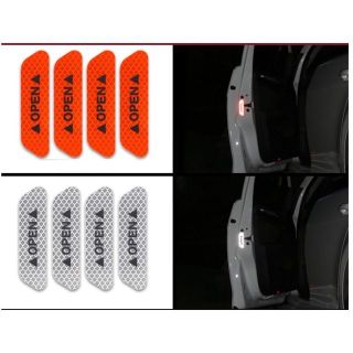 Tem open cảnh báo va chạm - 4 miếng dán phản quang ở cánh cửa ô tô các loại xe hơi
