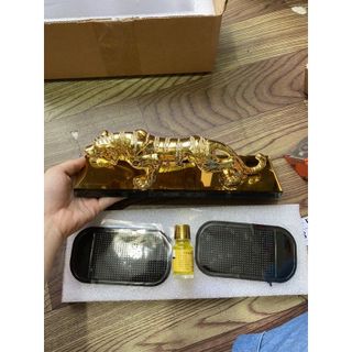 Tượng Hổ vằn đính đá phong thủy trang trí Taplo Xe hơi, Ô tô - chúa sơn lâm