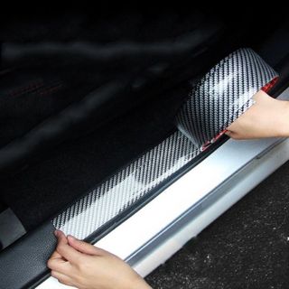 Nẹp carbon chống xước bệ bước chân ô tô - miếng dán chống trầy xe ô tô