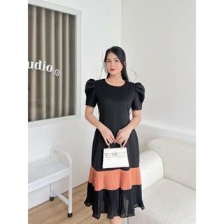 [HCM] Đầm suôn phối dập li MS09  - Lady Fashion
