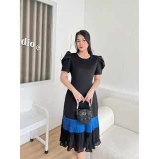 [HCM] Đầm suôn phối dập li MS09  - Lady Fashion